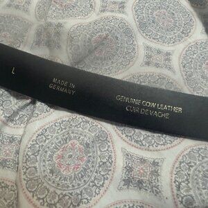 Black Leather on Black Buckle Belt